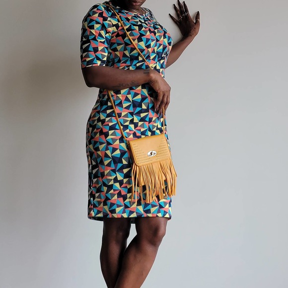 Fringe Crossbody Bag | Amber Orange Crossbody Purse | Fringe Bag - Picture 3 of 5